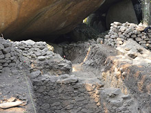 Trabajos de excavacacins en el Castro de Santa Luca