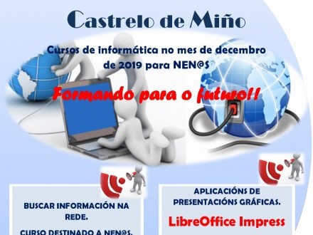 Cursos de informtica na aula INFO para o mes de decembro en Castrelo de Mio.