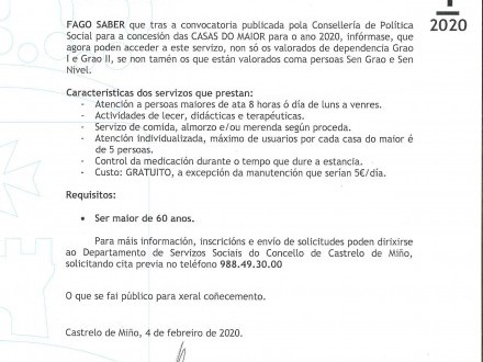 Bando 1/2020: Casas do Maior Nova Ordenanza (Vide e Paradela)