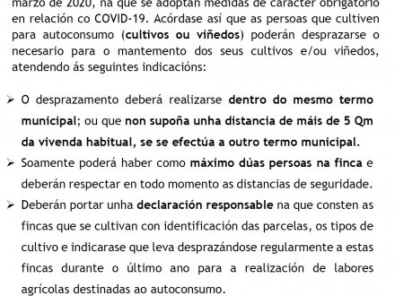 NOTA INFORMATIVA: Medidas de carcter obligatorio en relacin con Covid-19